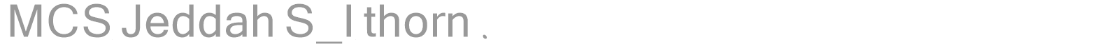MCS Jeddah S_I thorn. font preview